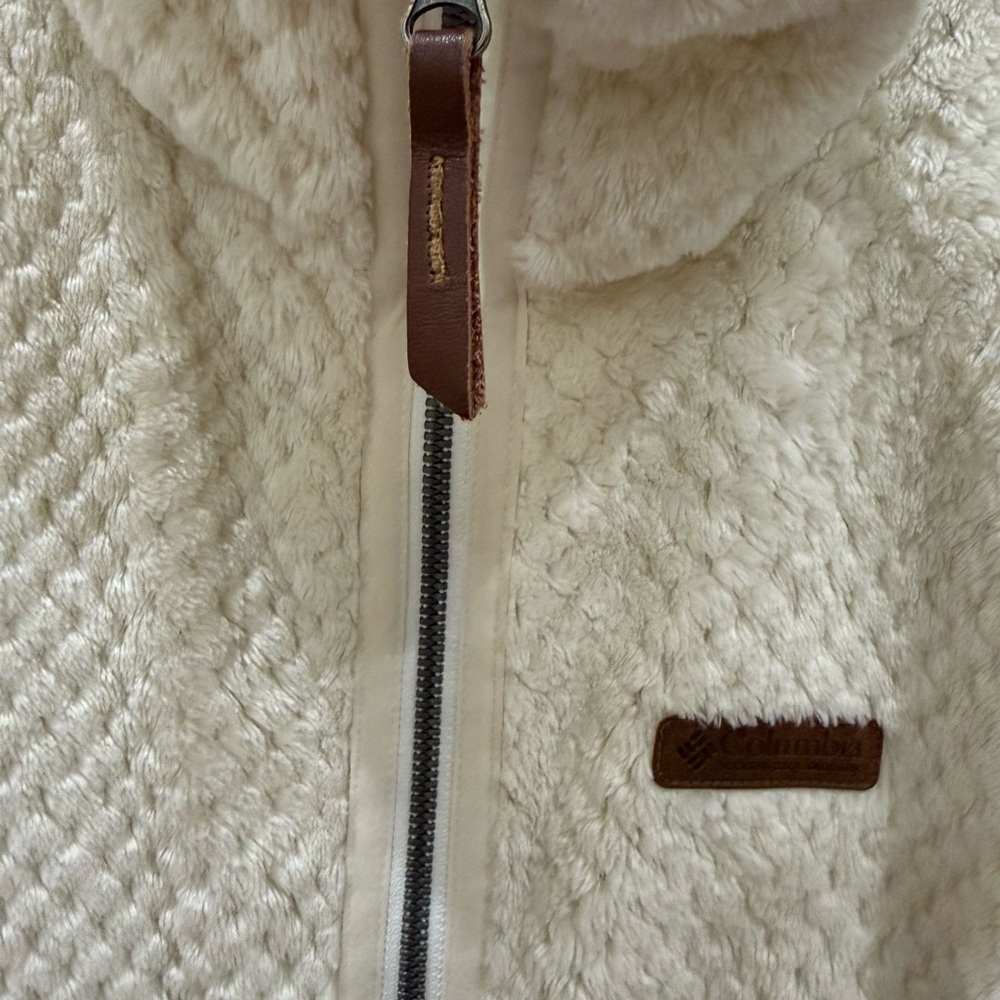 Columbia Cream Full-Zip Teddy Fleece Jacket - Picture 2 of 5